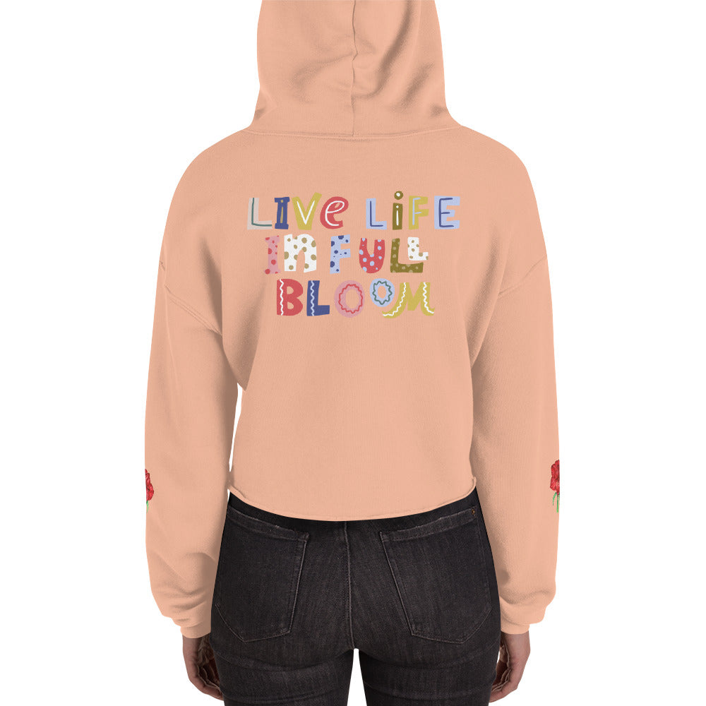 Crop Top Hoodie Amaryllis Live Life in Full Bloom