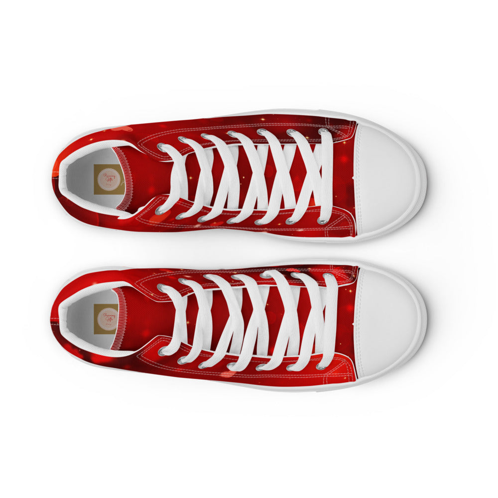 Valentine's Hearts Women’s High Top Canvas Shoes