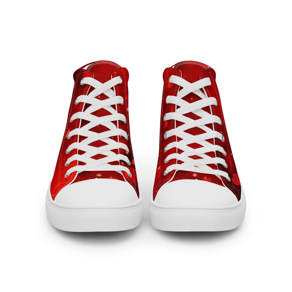 Valentine's Hearts Women’s High Top Canvas Shoes
