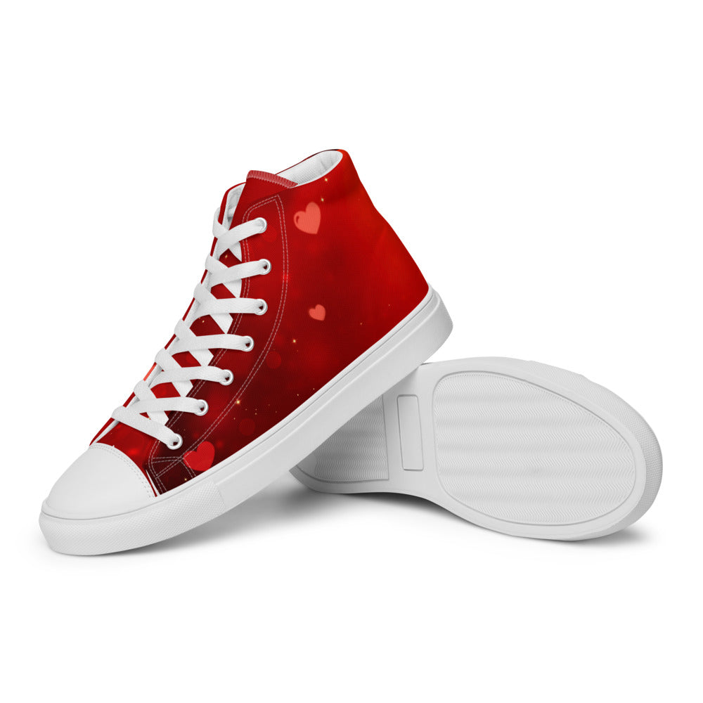 Valentine's Hearts Women’s High Top Canvas Shoes