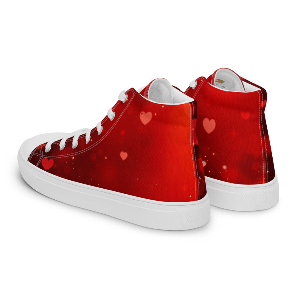 Valentine's Hearts Women’s High Top Canvas Shoes