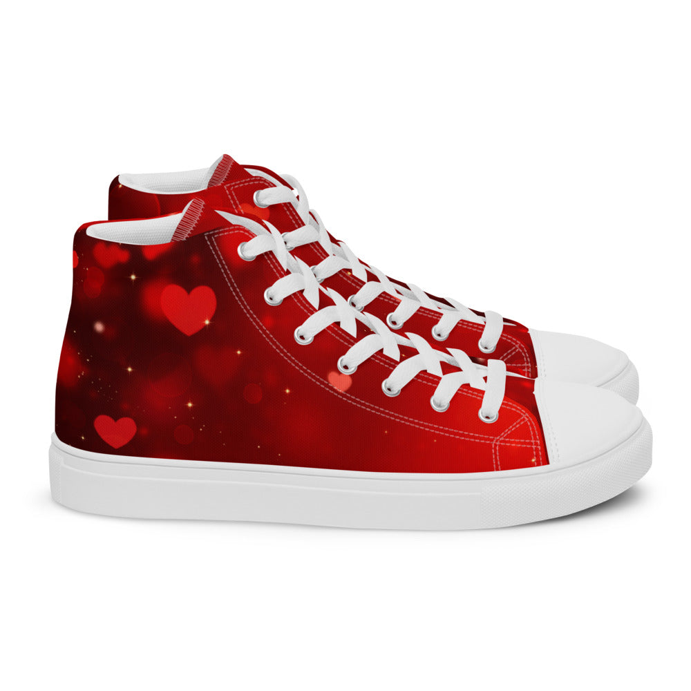 Valentine's Hearts Women’s High Top Canvas Shoes