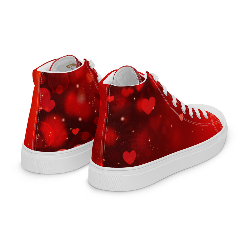 Valentine's Hearts Women’s High Top Canvas Shoes